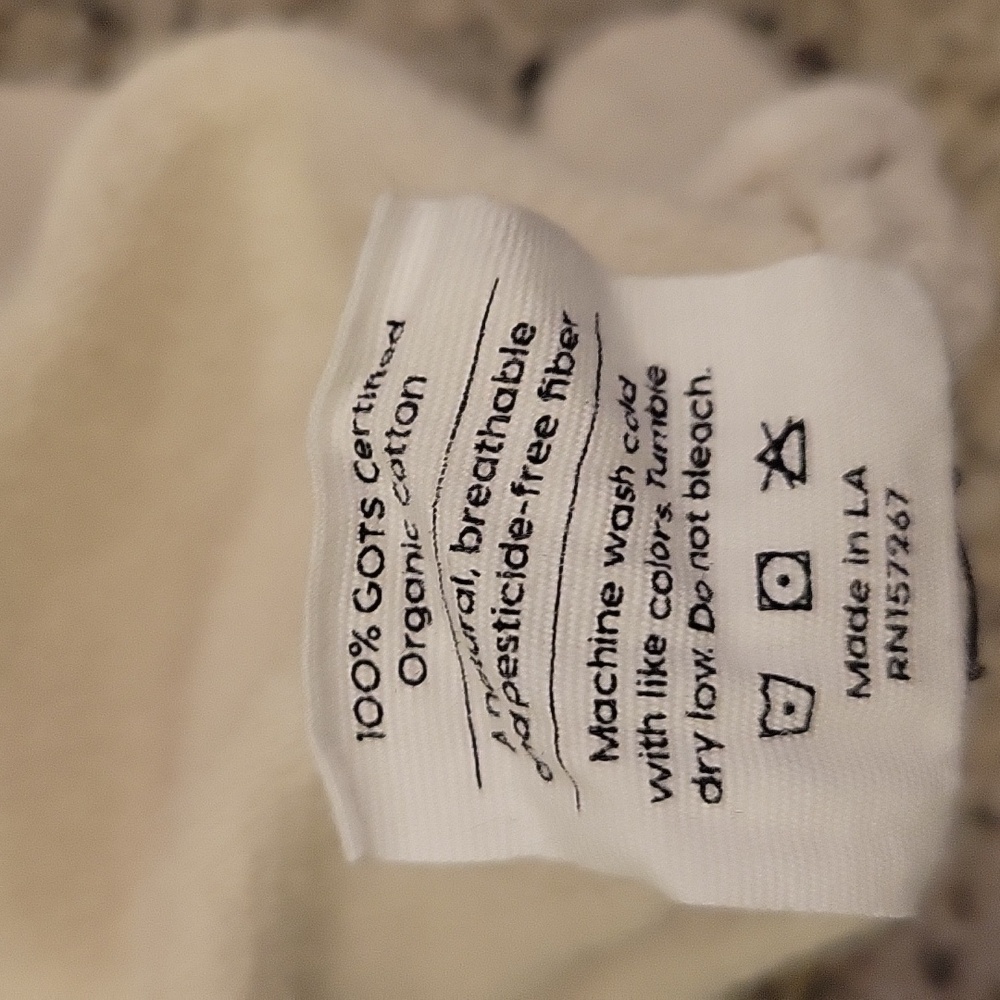 Mate The Label Crewneck Sweater Cream Moon Organic Cotton Small - Picture 4 of 4